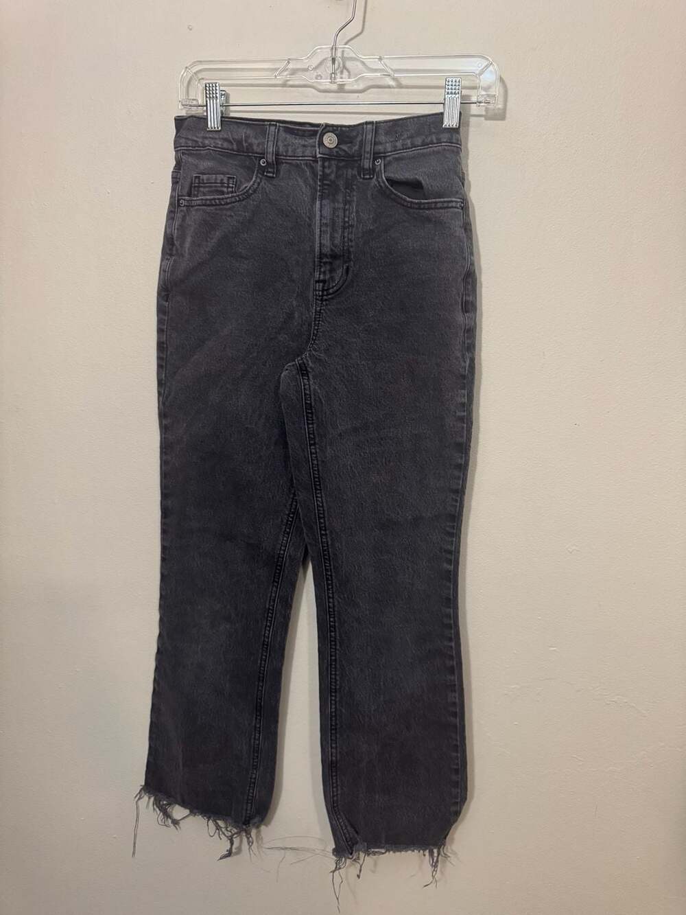 PacSun Stretch Crop Boot High Rise Jeans in Washed Black